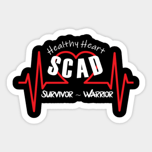 SCAD Healthy Heart Survivor & Warrior Sticker
